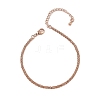 Brass Rope Chain Bracelets for Women BJEW-G735-08RG-4