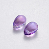 Transparent Spray Painted Glass Charms GLAA-R211-03-E01-2