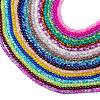 20 Colors Spray Painted Crackle Glass Beads Strands CCG-X0012-01-8mm-2