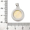 Natural Yellow Shell Carved Cameo Lady Pendants KK-D537-01P-01-3