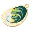 Alloy Enamel Pendants PALLOY-S034-02KCG-G-2