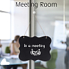 Wooden Double Sided Hanging Chalkboard Signs HJEW-WH0036-86B-6