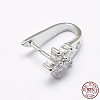 Anti-Tarnish Rhodium Plated 925 Sterling Silver Micro Pave Cubic Zirconia Pendant Bails STER-P034-54P-1