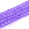 Baking Paint Imitation Jade Glass Round Bead Strands X-DGLA-Q021-8mm-44-1