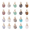 10Pcs 10 Style Natural Gemstone Charms G-LS0002-15-2