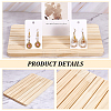 4Pcs Wooden Jewelry Earring Display Card Storage Slotted Stands ODIS-AR0001-18-4