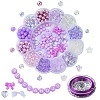 Acrylic Bead Flowers/Stars/Hearts OACR-FS0001-67A-1