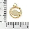 Brass Micro Pave Clear Cubic Zirconia Pendants KK-Q813-03G-4