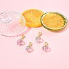 4Pcs Handmade Lampwork Strawberry Pendant Decorations HJEW-FS00041-03-9