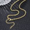 2.5MM Brass Curb Chain Necklaces for Women KK-CBA2293-12G-3