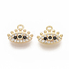 Brass Micro Pave Cubic Zirconia Charms ZIRC-T011-05G-NF-1