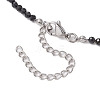 3mm Faceted Round Natural Black Spinel & Natural Cultured Freshwater Pearl Beaded Necklaces for Women NJEW-JN05108-5