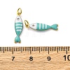 304 Stainless Steel Enamel Pendants STAS-E550-40G-02-3