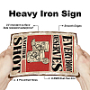 Vintage Metal Tin Sign AJEW-WH0189-240-3