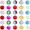 250Pcs 10 Colors Spray Painted Crackle Glass Beads CCG-PA0001-05-7