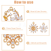 DICOSMETIC 16Pcs 8 Styles Brass Micro Pave Cubic Zirconia Pendants KK-DC0002-83-3