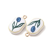Printed Alloy with Acrylic Pendants AL-CBAE25B-04A-G-3