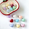 80Pcs AB Color Plated Opaque Acrylic Beads OACR-SP0002-45A-7