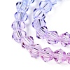 Gradient Color Baking Paint Glass Bead Strands LS-DGLA-A039-T4mm-A019-3