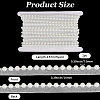 5Yards Polyester with Plastic Pearl Ribbon OCOR-CY0004-14B-2