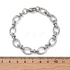 Tarnish Resistant 304 Stainless Steel Oval Link Chain Bracelets BJEW-Z011-12P-4