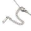 Non-Tarnish 201 Stainless Steel Feather Pendant Necklace with Cable Chains NJEW-Q317-22P-3