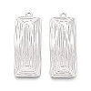 Rack Plating Textured Alloy Pendants PALLOY-T095-17P-1