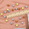 80Pcs 4 Styles Acrylic Ball Connector Charms FIND-HY0001-66-3