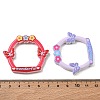 Printed Opaque Acrylic Frame Beads AC-CBA469B-01-3