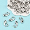 Tarnish Resistant Polished 304 Stainless Steel Keychain Clasp Findings X-STAS-R072-59A-3