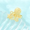 Ocean Brass Cuff Open Rings KK-CBA5A76-04G-01-2