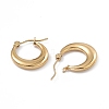 201 Stainless Steel Hoop Earrings with 304 Stainless Steel Pins for Women X-EJEW-B016-06G-2