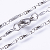 304 Stainless Steel Chain Necklaces STAS-P164-08P-2