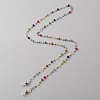 Plastic Round Beaded Eyeglasses Chains AJEW-WH0038-27-1