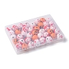 40Pcs 4 Colors Halloween Theme Printed Natural Wooden Beads WOOD-FS0001-03-2