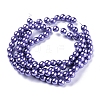 Baking Painted Pearlized Glass Pearl Round HY-XCP0001-02-2