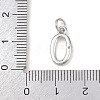Brass Micro Pave Clear Cubic Zirconia Charms KK-P339-27P-4