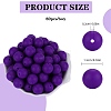 80Pcs Round Silicone Focal Beads SIL-SZ0001-24-05-2
