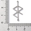 304 Stainless Steel Amulet Rune Love Peace Connector Charms STAS-S149-09P-3