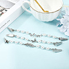 3Pcs 3 Styles Platinum Alloy Sweater Clips AJEW-GF0011-39-3