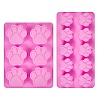 2Pcs 2 Styles Paw Shaped Fondant Molds DIY-SZ0002-69-2