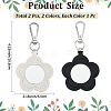2Pcs 2 Colors PU Leather Pendant Decorations HJEW-CL0001-16A-2
