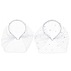 2Pcs 2 Styles Bridal Rhinestones Pearl Mesh Veil Cloth Hair Bands MRMJ-FG0001-16A-1