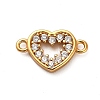 925 Sterling Silver Micro Pave Cubic Zirconia Connector Charms STER-U009-03G-02-1