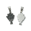 304 Stainless Steel Manual Polishing Pendants STAS-C075-25P-1