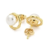 Brass Ear Studs X-EJEW-P2261-46G-04-2