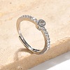 S925 Sterling Silver Adjustable Letter Rings for Women RJEW-M068-01P-Q-1