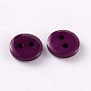 2-Hole Flat Round Resin Sewing Buttons for Costume Design BUTT-E119-20L-07-2