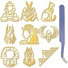 Nickel Metal Waterproof Self-Adhesive Picture Stickers DIY-WH20016-001-1