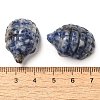 Natural Blue Spot Jasper Carved Hedgehog Statues Ornament DJEW-C019-03B-3